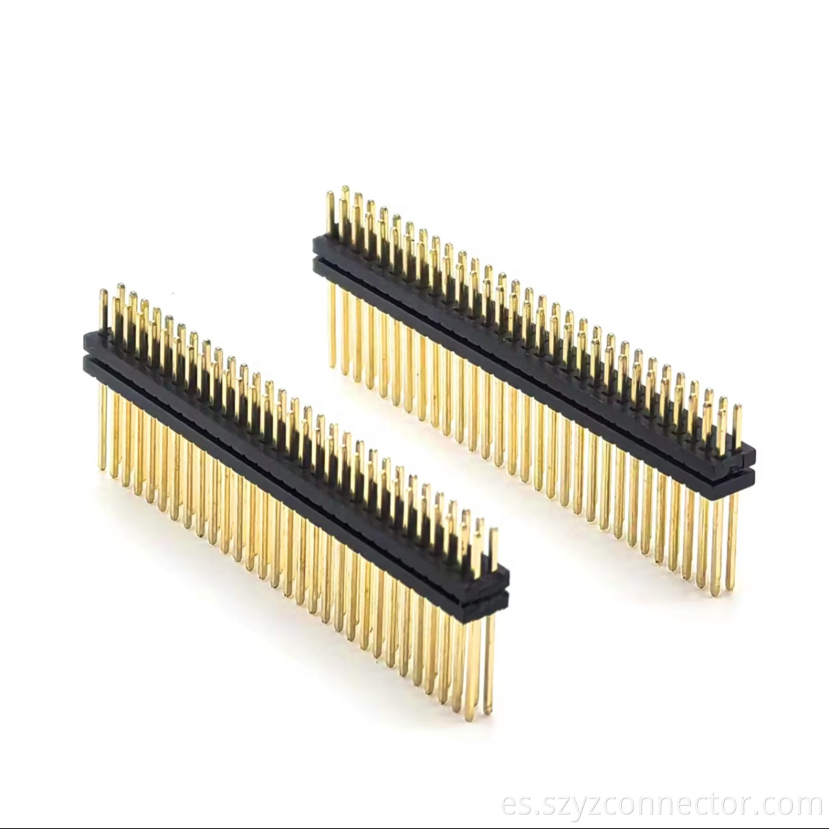 1.27mm Pitch Pin Header Connector Dual Row Straight Two-Layer Plastic SQ0.4mm H2.0mm 2*30P